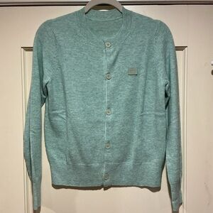 NWOT Acne Studios Green Wool Cardigan Sweater, Size M/L
